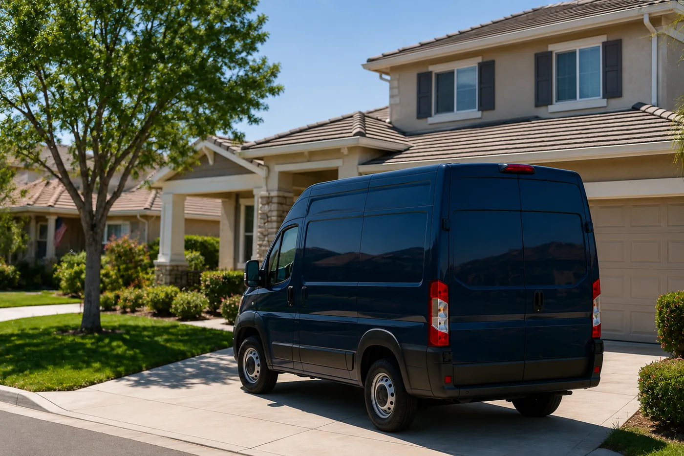 Redhawk service van at a Murrieta home