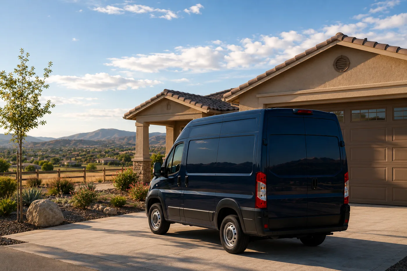 Redhawk service van at a Wildomar home